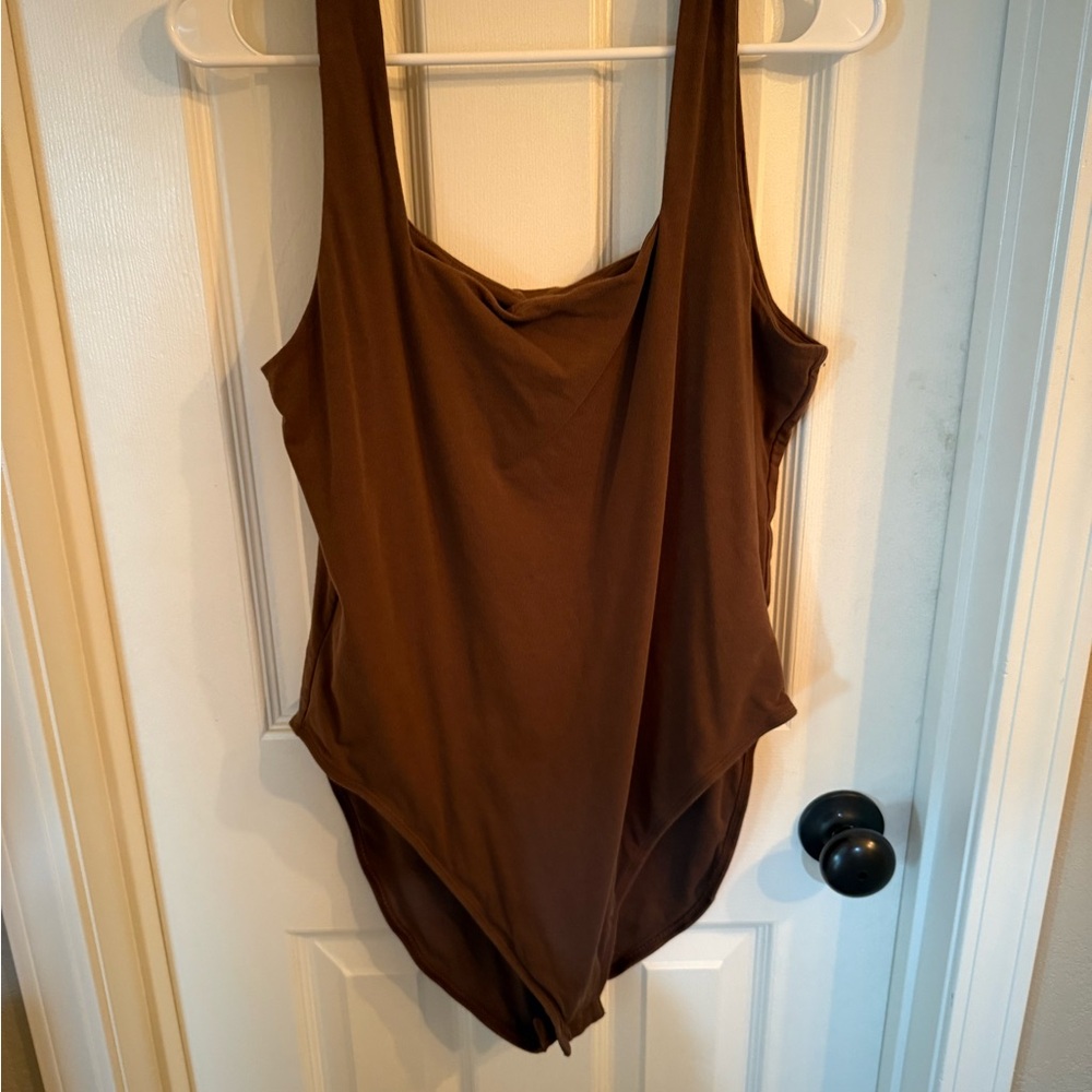 2 for 1- Old Navy Chocolate Brown and Cream Bodysuit Tank Tops